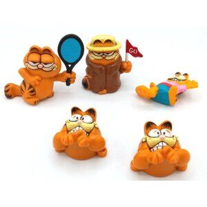1989 Garfield Figures 1980s Vintage Collectible Plastic Toys Brookside Rolland 5
